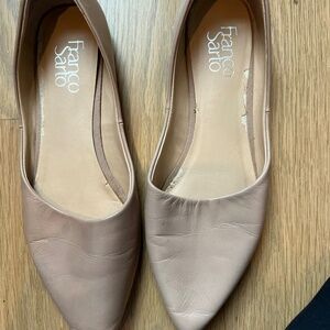 Nude Franco Sarto Leather Flats